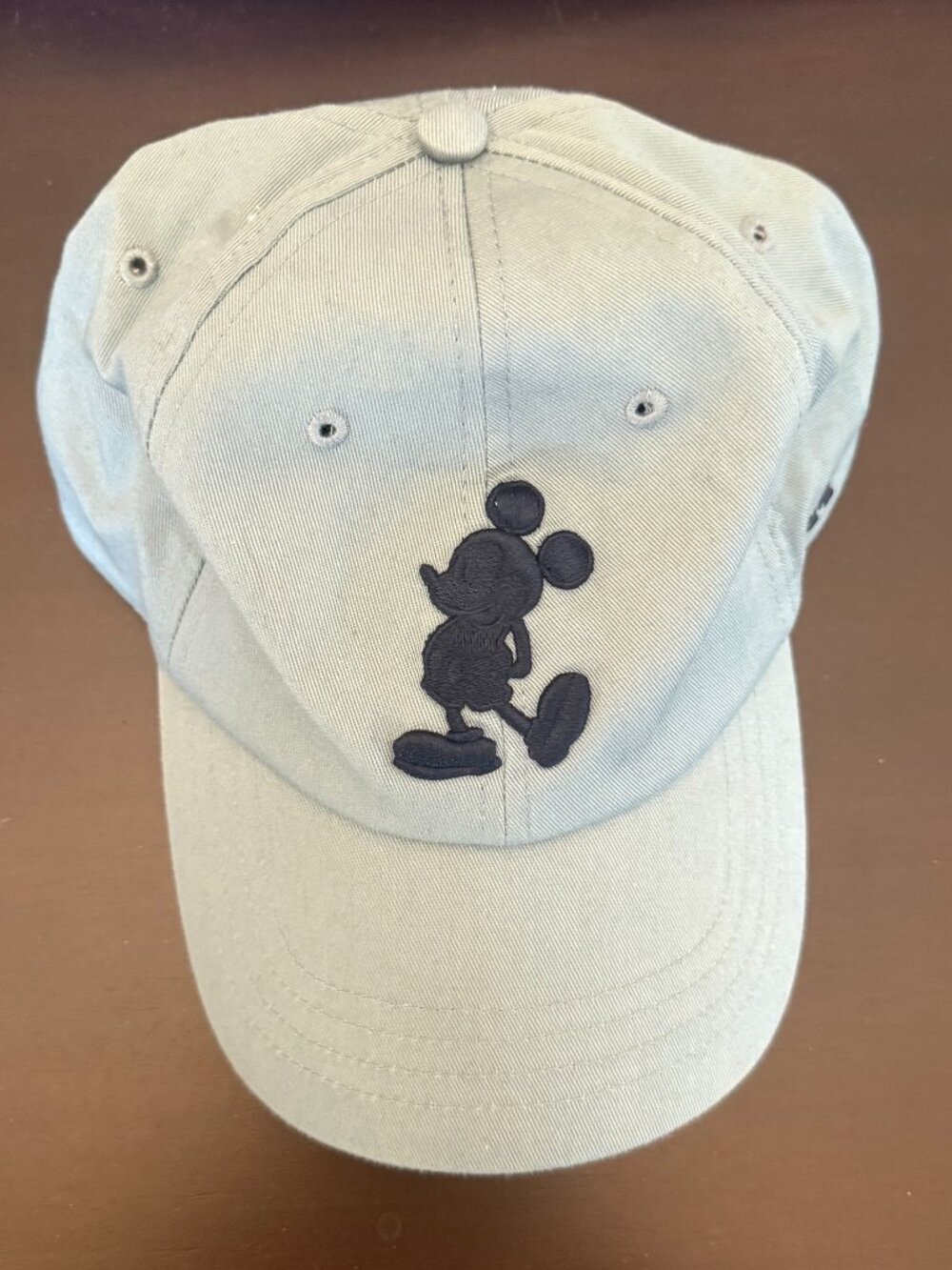 Mickey Mouse Hat Embroidered Cap Strap Back Adjustable Disney Parks Sky Blue
